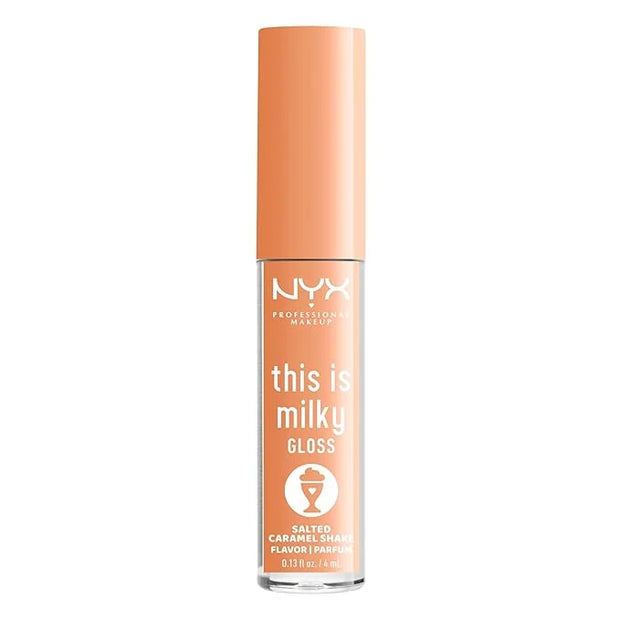 NYX PROFESSIONAL MAKEUP This Is Milky Gloss, Lip Gloss with 12 Hour Hydration, Vegan - Salted Caramel Shake (Caramel) - Pr...