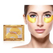 MEICOLY Lip and Eye Mask Sheet Moisturizing Gold Under Eye Mask Gel Crystal Collagen Anti-Aging Eye Patches Dark Circle Re...