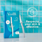 Gillette Venus Dermaplaning Tool, 2 Blade Refills, Exfoliating Face Razors for Women, Eyebrow and Facial Dermaplane Razor ...
