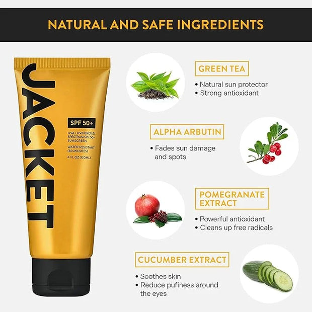 Sport Sunscreen SPF 50+, Water Resistant, Oil Free, Anti-Aging Cream, Vitamin and Antioxidant Enriched, Age Spot Remover, ...