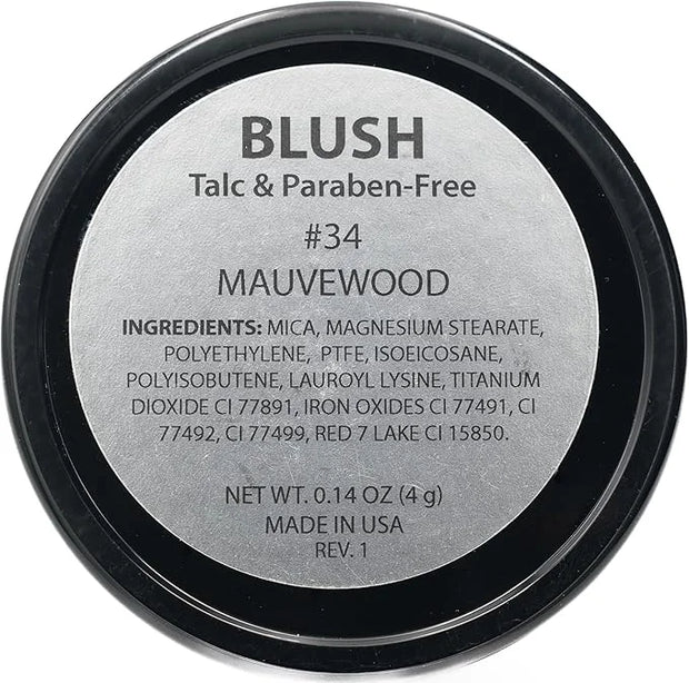 Mauvewood Deep Dark Pink Rose Blush Pressed Cheek Color Powder, Talc & Paraben Free, 4 Grams, No Animal Testing & Cruelty ...