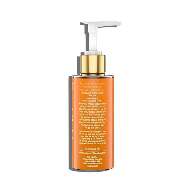 Hylunia Skincare Gentle Cleansing Lotion 5.1 oz with Hyaluronic Acid & Olive Oil Squalene – Hydrating, Non-Drying, pH Bala...