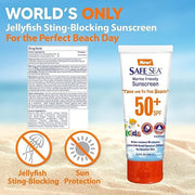 Safe Sea SPF50+ Kids Sunscreen | Travel Size 3.4 oz. | For sensitive skin | anti-jellyfish and Sea Lice sting protective l...