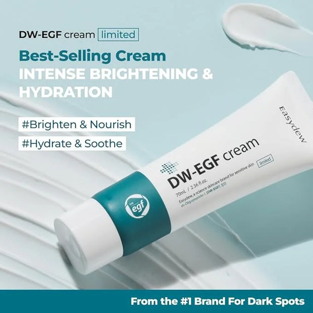 EASYDEW DW-EGF Cream Limited 2.36 oz - Anti-Aging Moisturizer with Human Epidermal Growth Factor & Hyaluronic Acid Collage...
