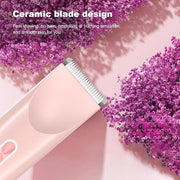 Glow Aura Womens Shaver 2 in 1, Electric Razor, Painless Hair Removal for Face,Body Waterproof Wet & Dry Use Body Hair Tri...