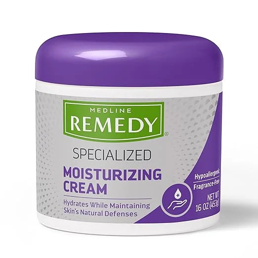 Medline Remedy Specialized Skin Cream, Fragrance-Free (16 oz), 1.5% Dimethicone, Nourishing Moisturizer for Dry Skin, Sulf...