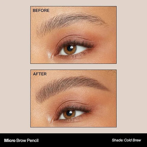 Morphe Micro Dual Eyebrow Pencil - Dual-Ended Brow Pencil Featuring a Retractable, Ultra-Precise, Pointed Tip - Richly Pig...