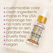Face Self Tanner Drops with Revitalizing Cream, Self Tanning Drops for Face, Face Tanner Bronzing Drops, Face Tanning Drop...