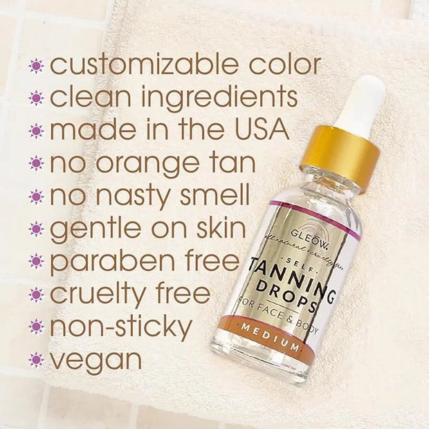 Face Self Tanner Drops with Revitalizing Cream, Self Tanning Drops for Face, Face Tanner Bronzing Drops, Face Tanning Drop...