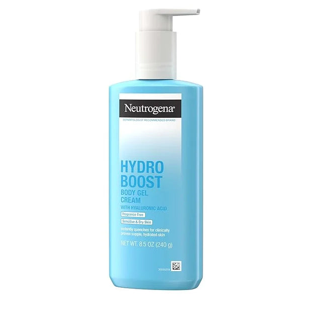 Neutrogena Hydro Boost Body Gel Cream Moisturizer with Hyaluronic Acid, Hydrating Lotion For Sensitive Skin, Fragrance Fre...