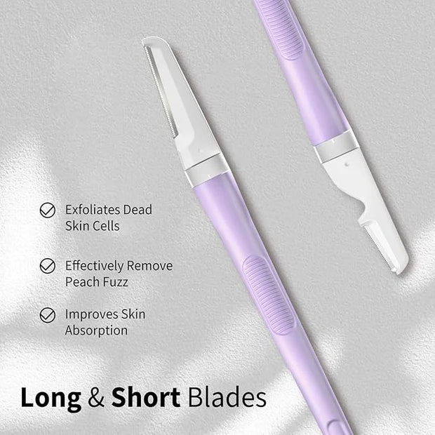 Face Razors for Women, Dermaplane Razor for Women Face, Eyebrow Razor, Facial Razors, Dermaplaning Tool, Reusable Metal Ha...