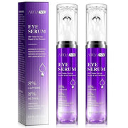 2 Packs Eye Serum for Dark Circles and Puffiness with 8% Caffeine 8% Retinol Hyaluronic Acid Niacinamide, Under Eye Cream ...