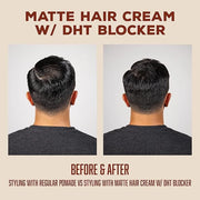 Suavecito Pomade Matte Hair Cream With DHT Blocker For Hair Regrowth - Low Shine Light Hold For Styling Thinning Hair To L...