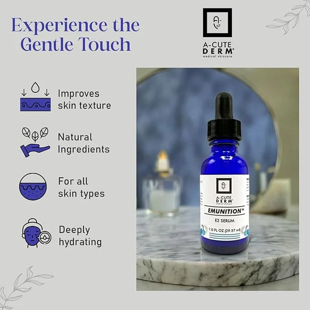 A-Cute Derm Emunition® E2 Serum Hydrator to Improve Loss Moisturizer Helps in Healing for Sensitive Skin (1 oz) - Product ...