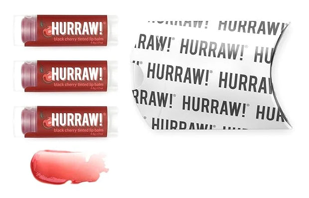 Hurraw! Black Cherry Tinted Lip Balm, Palm