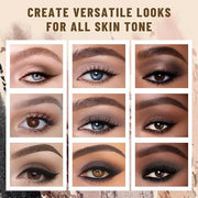 6 Colors Mini Naked Eyeshadow Makeup Palette with Brush Neutral Nude Smoky Eye Shadow Taupe & Brown Matte Make Up Pallet w...