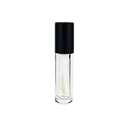 COSIDEA 24 pcs Empty 5ml big brush lip gloss tube black round lipgloss tubes container with big doe foot wand cosmetic pac...