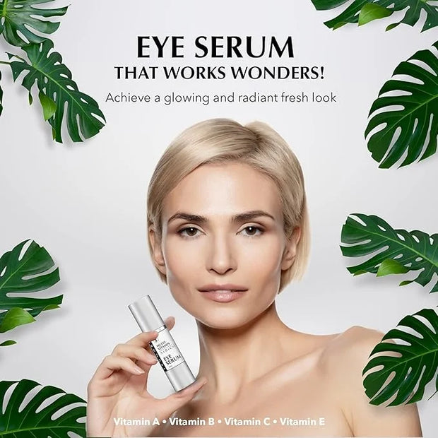 Eye Serum, Multi-Vitamin Skin Care Serum with Vitamins A, B, C and E, Rejuvenating Dark Spot Remover for Face and Under Ey...
