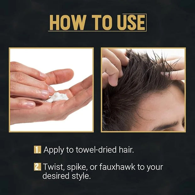 Woody’s Wood Glue Extreme Hold Hair Gel for Men, Long-Lasting Strong Hold, Non-Flaking, High Shine, Styling Gel for All Ha...
