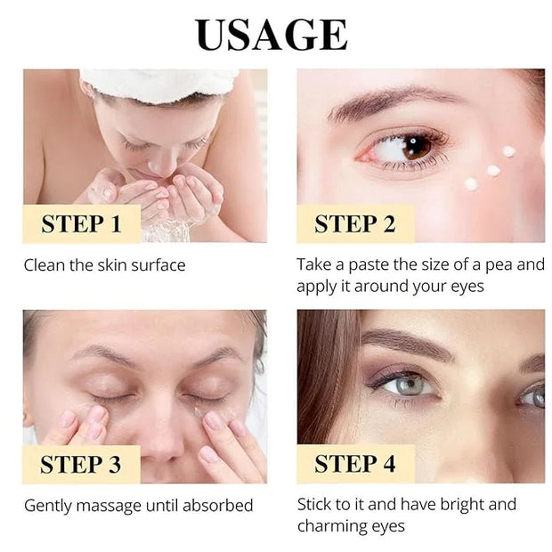 2PCS Turmeric Vitamin C Eye Cream for Wrinkle Dark Circles Under Eye Treatment Women Firm Hydrating brightening Correcting...