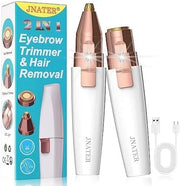 Eyebrow Trimmer, Facial Hair Removal for Women, 2 in 1 Rechargeable Eyebrow Razor & Painless Hair Remover Kit, Hair Remova...