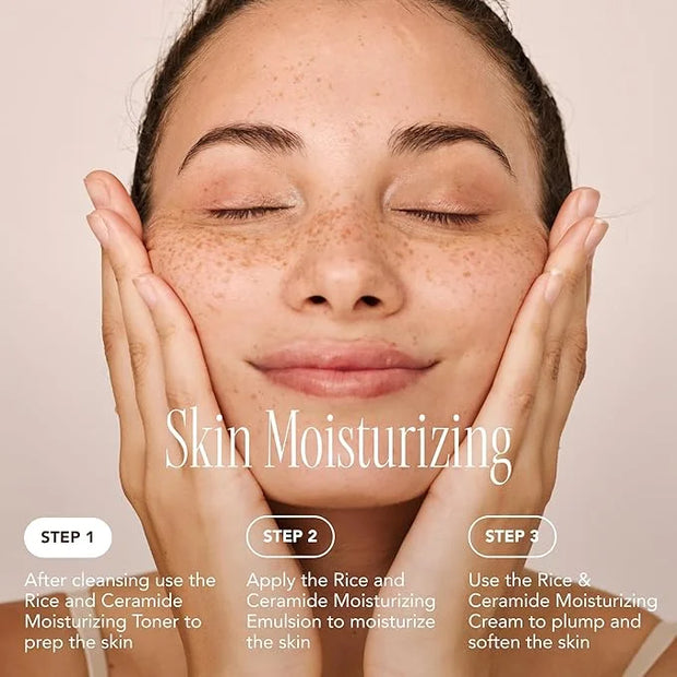 The Face Shop Rice Ceramide Moisturizing Emulsion - Rice Extract - Lightweight Face Moisturizer - Brightening - Hydrating ...