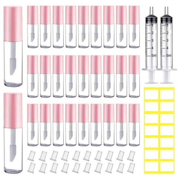 AMORIX 50PCS Mini Lip Gloss Tubes with Wand 1.2ml Empty Lip Gloss Containers Refillable Travel Lip Balm Tubes for Samples ...