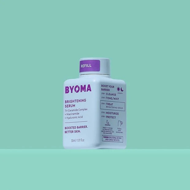 BYOMA Brightening Serum Refill - Barrier Repair Serum - Brightening & Hydrating Face Serum with Hyaluronic Acid, Niacinami...