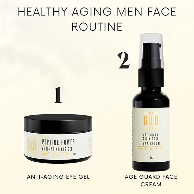 Peptide Power Anti-Aging Eye Gel For Men with Peptide Complex - Daily Wrinkle Creamy Gel - Line Smoothing For Wrinkles, Da...