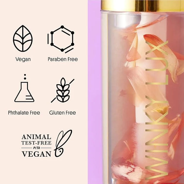 Winky Lux Flower Petal Hydrating Lip Oil - Non-Sticky Lip Gloss for Dry & Damaged Lips, Enhances Shine - Softening Glow Li...