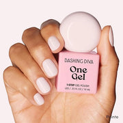 Dashing Diva One Gel Color & Magnetic Topper Duo - OG - Pointe & Silver Glitter Topper - 3-in-1 Base Coat, Nail Color & To...