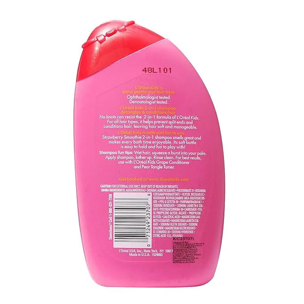 L'Oreal Kids Extra Gentle 2-in-1 Shampoo, Strawberry Smoothie, 9 fl; oz. - Product Image