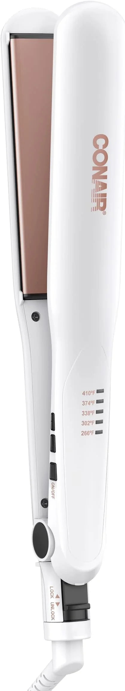 Conair Double Ceramic Flat Iron, 1 1/4-inch Hair Straightener - Product Image