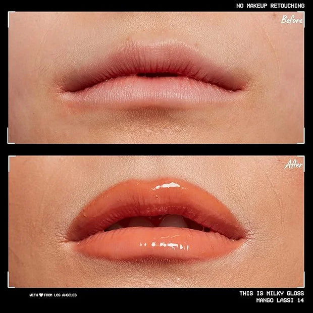 NYX PROFESSIONAL MAKEUP This Is Milky Gloss, Lip Gloss with 12 Hour Hydration, Vegan - Mango Lassi (Orange Cream) - Produc...