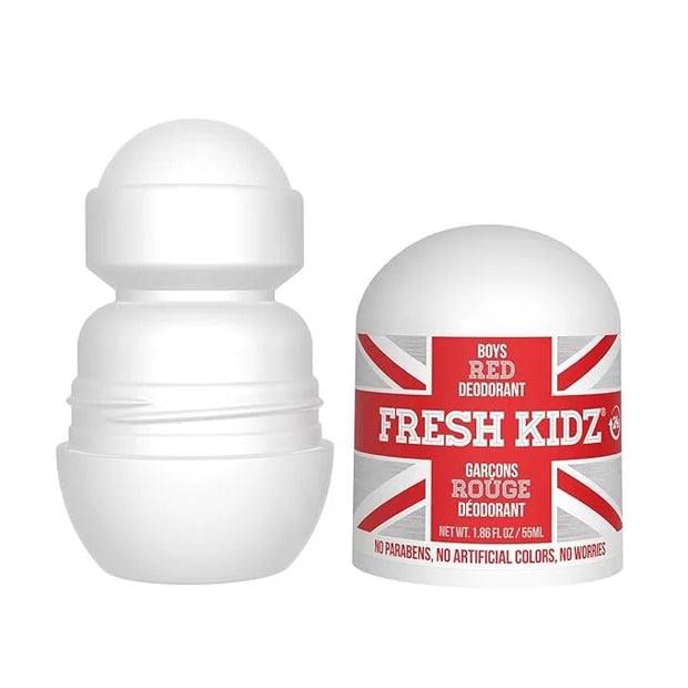 Fresh Kidz Roll On Deodorant for Kids and Teens - Baking Soda and Aluminum-free 24 Hour Protection for Sensitive Skin - Bo...