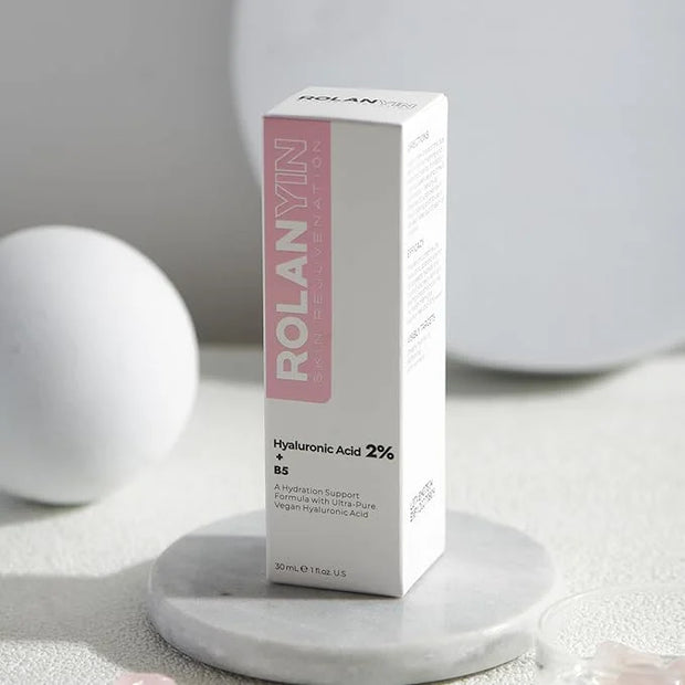 ROLANYIN Hyaluronic Acid 2% + Vitamin B5 Facial Serum for Intense Hydration Plumping and Nourishing Soothing Anti Aging Be...