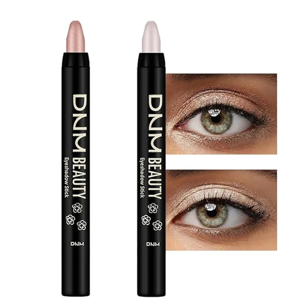 Kaely 2Pcs Cream Eyeshadow Sticks Set for Eyes Waterproof,Champagne Shimmer & Pearl Shimmer Matte Eye shadow Stick Pencil ...