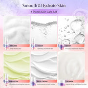 Collagen Retinol Skin Care Set, 6 In 1 Skincare Gift Set with Facial Cleanser, Toner, Serum, Cream, Eye Cream & Lip Mask, ...