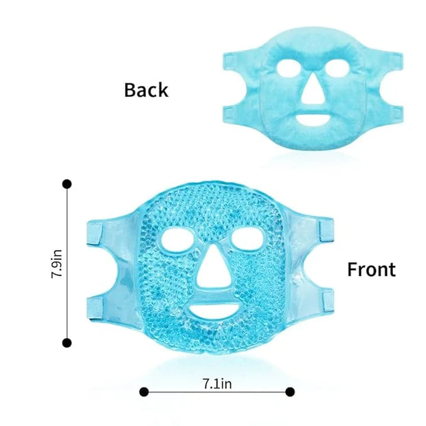 Bundle of CONBELLA Cold Face Eye Masks Ice Face Mask Hot Cold Compress and Ice Face Mask and Silicone Face Mask Cover Set ...