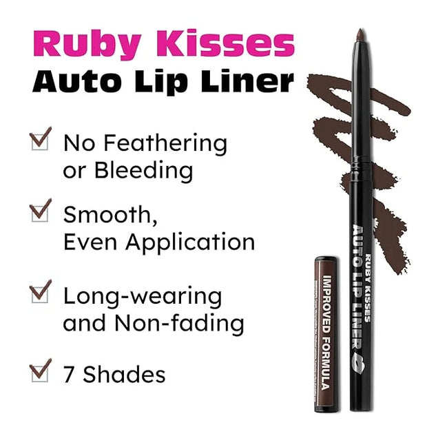 Ruby Kisses Auto Lip Liner (Dark Brown) - Product Image
