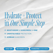 THE FACE SHOP Hydro Sun Barrier 2-in-1 Sunscreen & Moisturizer, Broad Spectrum SPF 45, Korean Sunscreen Skin care, Daily H...