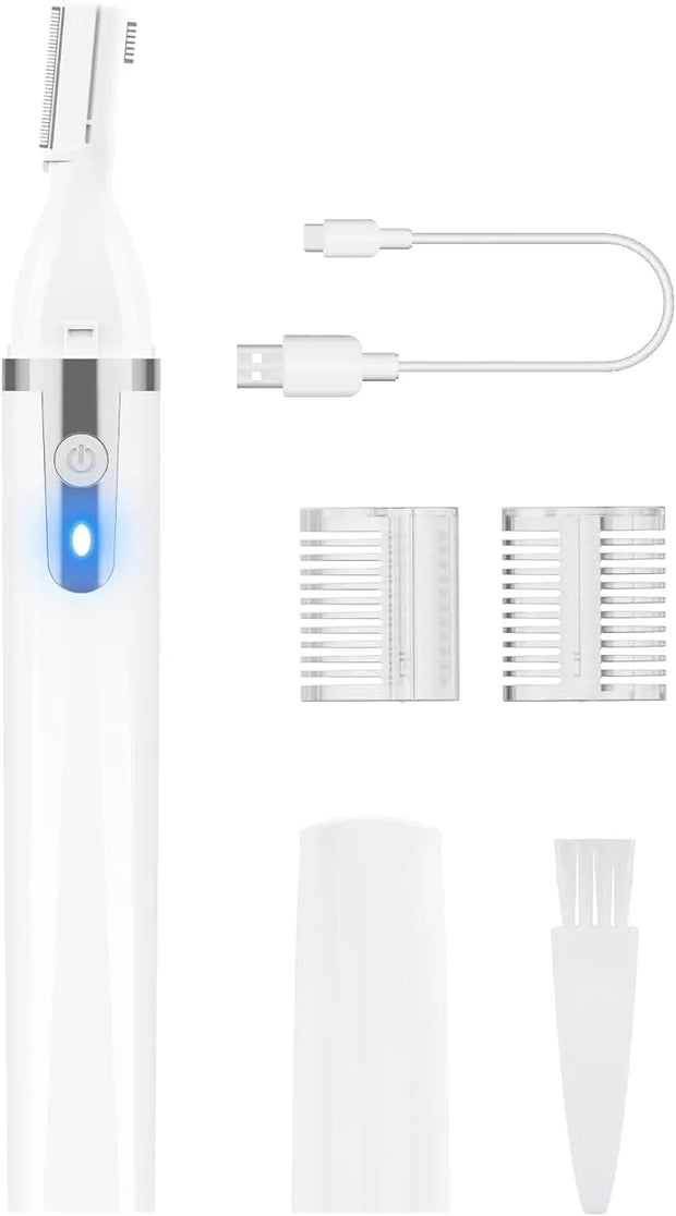Eyebrow Trimmer Electric Eyebrow Razor, Rechargeable Facial Hair Shaver Painless Detail Trimmer with Rinseable Blade for F...