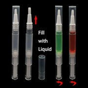 12 Pack 3 ml Transparent Twist Pens, Empty Nail Oil Pen with Brush Tip, Cosmetic Lip Gloss Container Applicators Eyelash G...