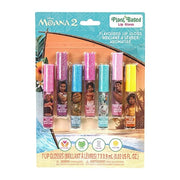 Disney Moana 7 Piece Plant Based Lip Gloss, Girls Party Favors, First Makeup Set for Girl, Perfect for Parties, Sleepovers...
