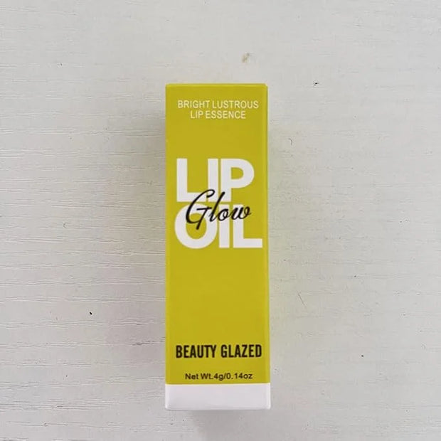 Beauty Glazed Big Brush Head Lip Oil, Ultra-Hydrating & Nourishing, Smooth Glossy Finish Lip Glow Oil, Shiny and Vegan Tin...