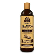 Okay for MEN Castor Oil Hair & Beard Shampoo - Hydrating Shampoo for Healthy Hair & Beard Growth, Moisturizing Care, Stren...