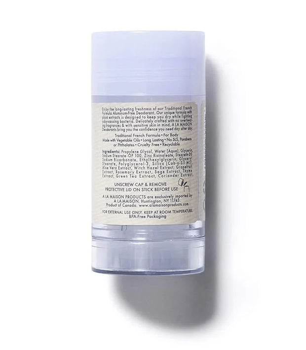 A La Maison de Provence Natural Aluminum-Free Deodorant | Unscented | Traditional French Milled Formula | Long Lasting Saf...