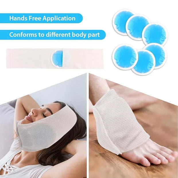NEWGO Bundle of Cold Gel Eye Mask and Round Ice Pack - Product Image
