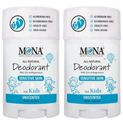 MONA Brands UNSCENTED All Natural Deodorant for Kids | Safe for Kids, Preteens, Teens, Boys and Girls | Baking Soda Free, ...