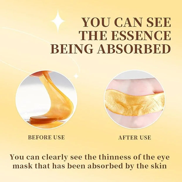 30Pairs Lip Mask & Under Eye Mask, 24K Gold Gel Crystal Collagen Eye Pads, Moisturizing Lip Mask Spa Daily Labial Masks, U...